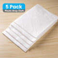 Mister Rui Plastic Drop Cloth, 5 Pcs 9x12 Feet Drop Cloth for Painting, Clear Plastic Sheeting for Couch Cover and Furniture Cover